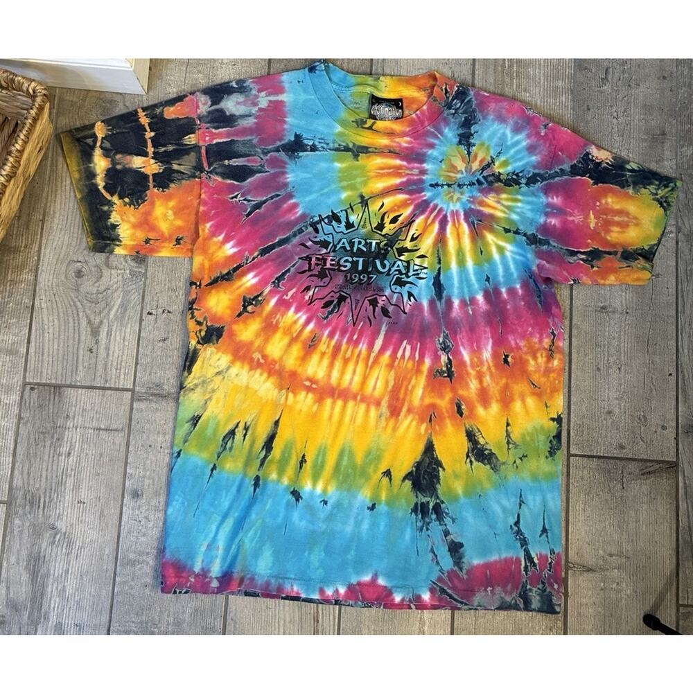 VINTAGE 1997 State College Arts Festival Tie Dye Shirt Large Single Stitch PSU